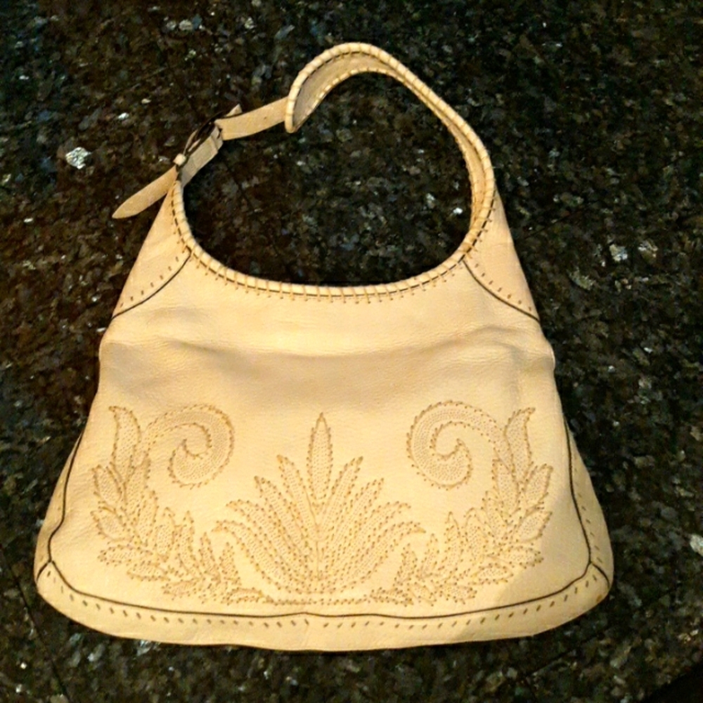 Cole Hann White Hobo Bag